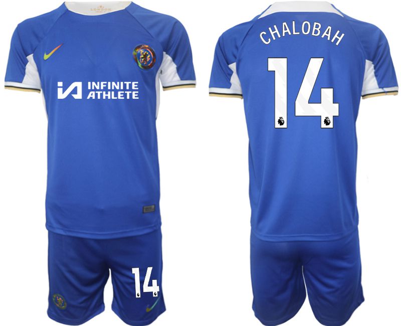 Men 2023-2024 Club Chelsea FC home blue #14 Soccer Jersey